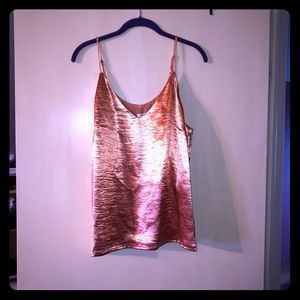 Shiny tank top.  Orange.